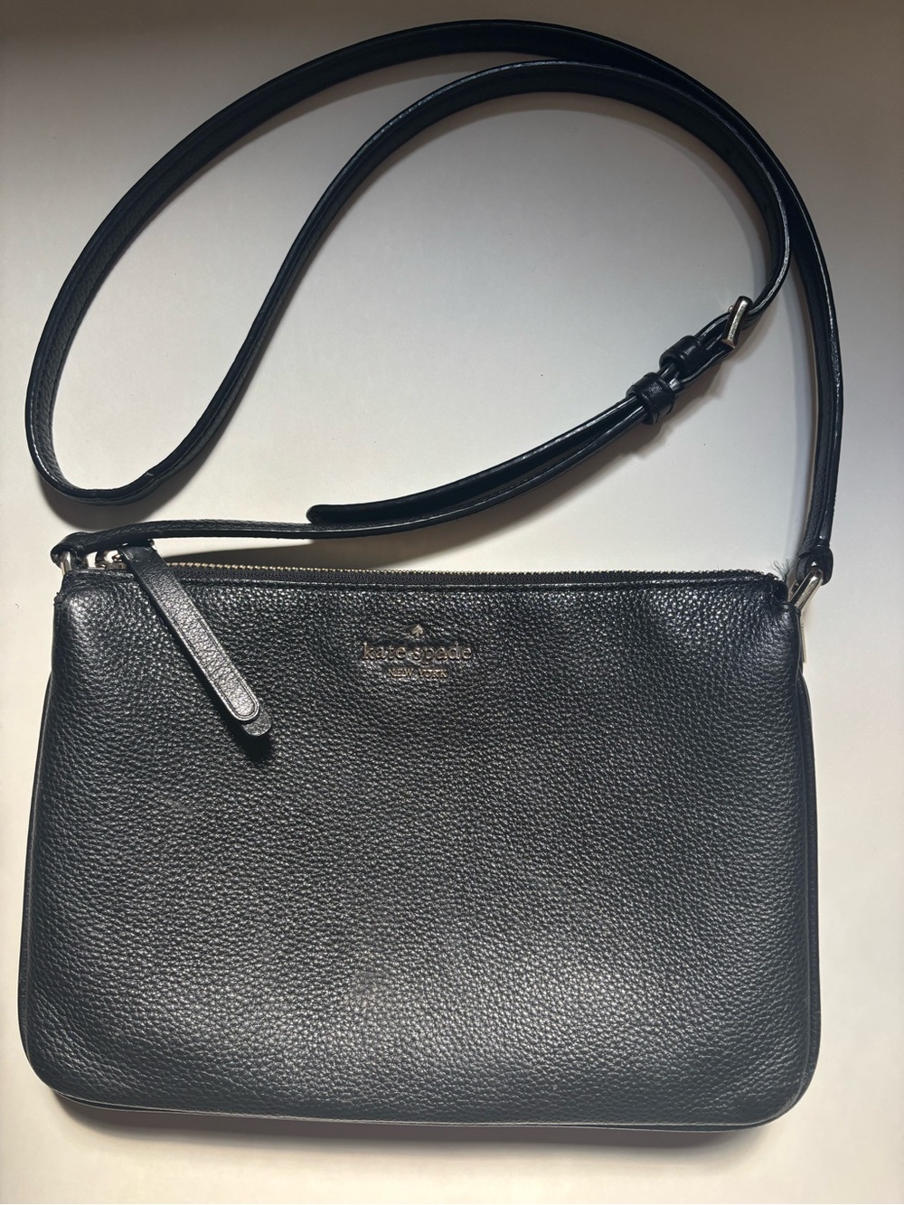 kate spade Black Pebbled Leather Crossbody Handbag